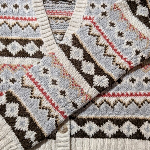 American Eagle Fair Isle knit cardigan sweater size XXS - Picture 11 of 16